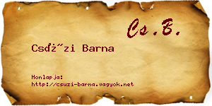 Csúzi Barna névjegykártya